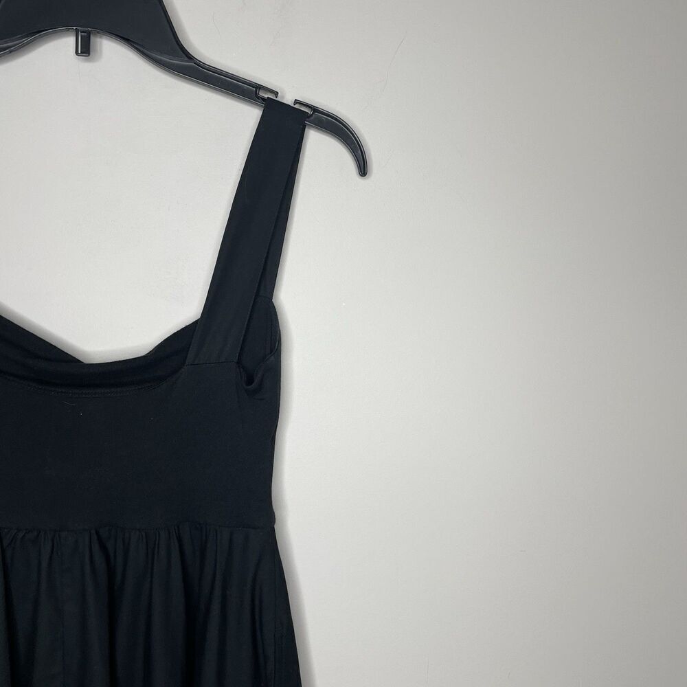 J.CREW Tank Midi Dress Women XXS Poplin Skirt NEW Black A-Line Pockets CA647 - Picture 10 of 16